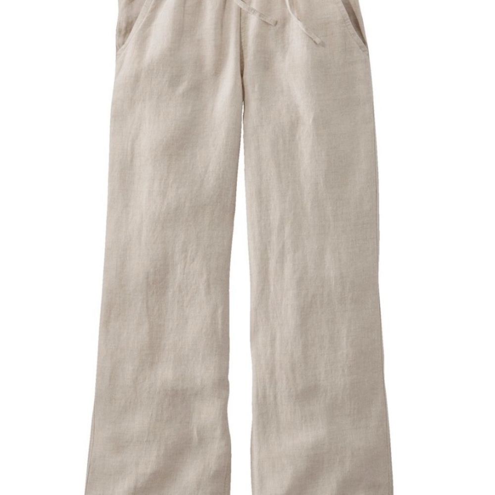 OldNavy  Beige Linen Wide-Leg Pants